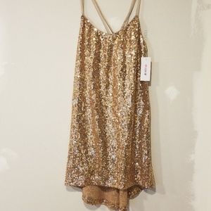 Gold Sequined Dress